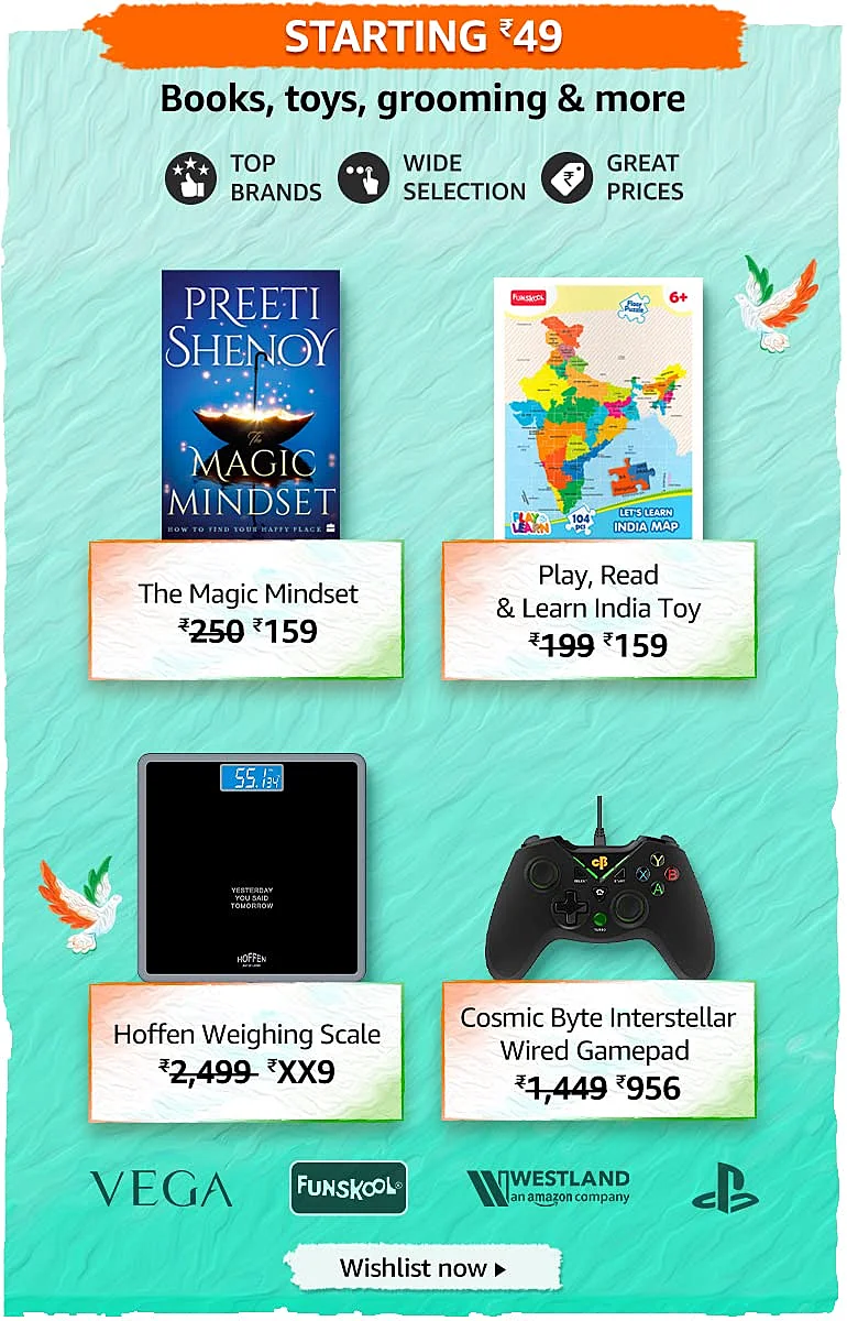 Books,Toys,Grooming and more - Starting 49 Rupees