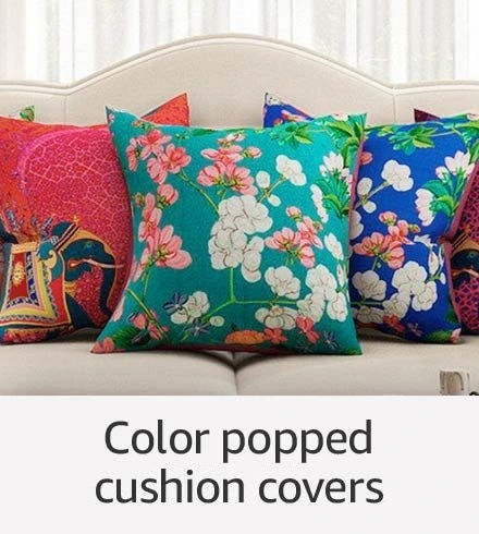 Color popped cushion covers
